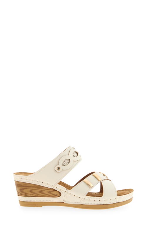 Extreme By Eddie Marc Buckle Wedge Slide Sandal