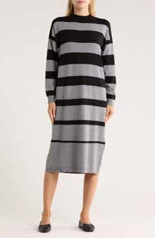 STITCHDROP Kips Bay Stripe Long Sleeve Sweater Dress