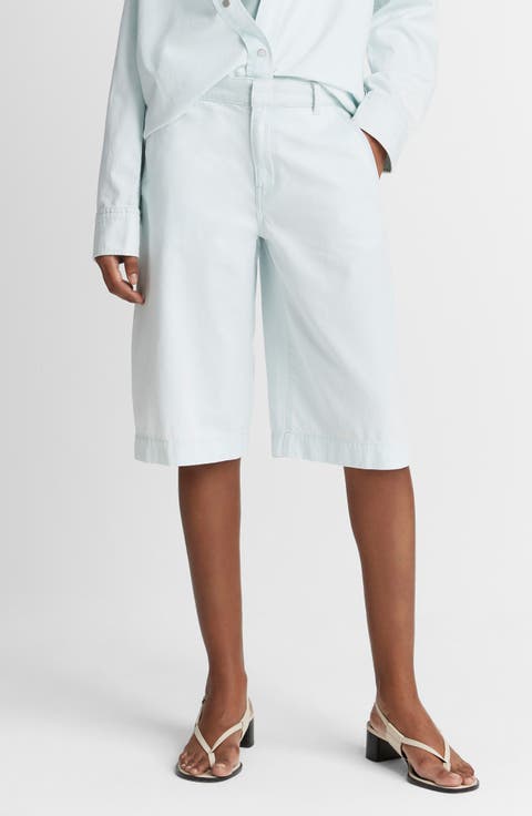 Spring Cotton Twill Long Shorts