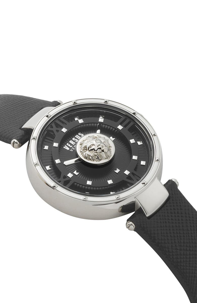 VERSUS Versace Moscova Leather Strap Watch, 38mm, Alternate, color,