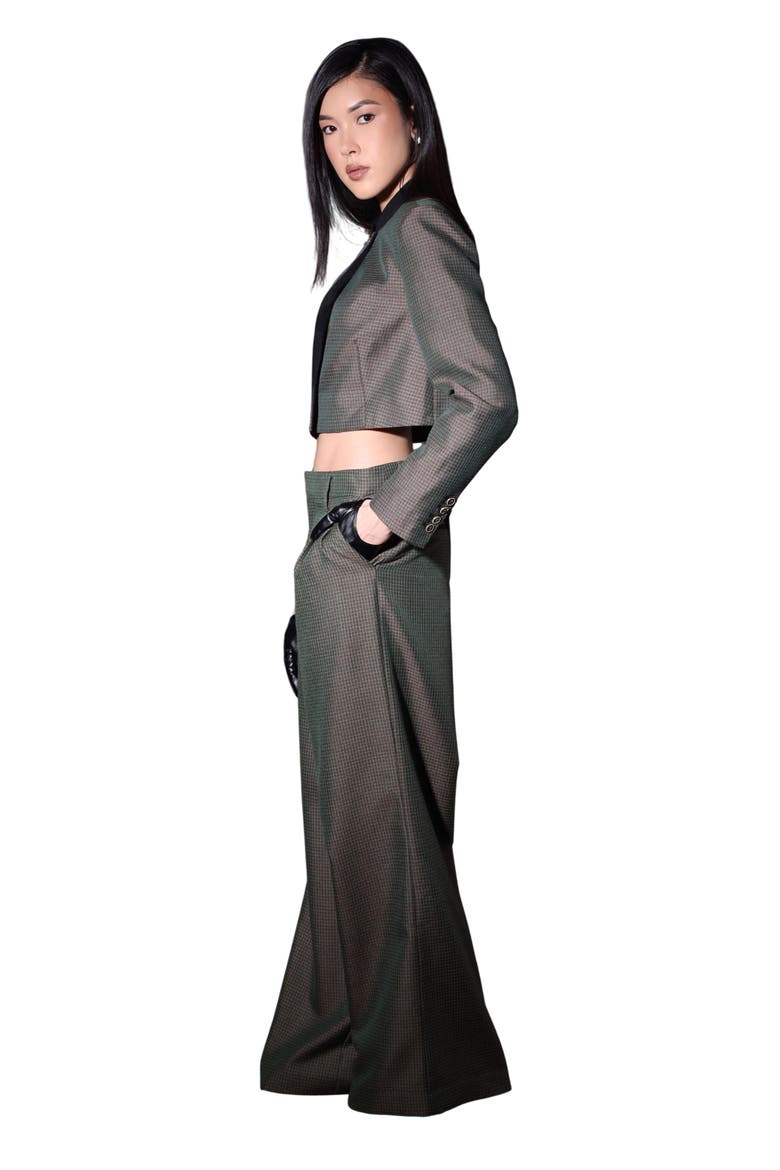 Malcam Check Wide Leg Pants, Alternate, color, MINI CLOVER CHECK