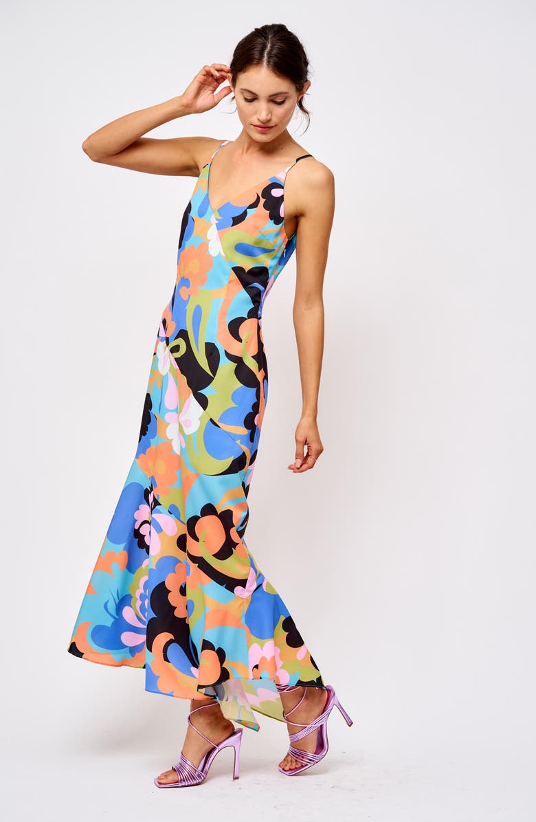CIEBON Monika Floral Maxi Slipdress, Alternate, color,