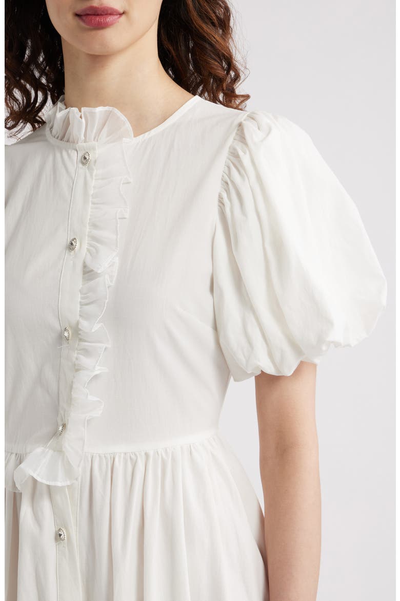 Embrace Ruffle Puff Sleeve Maxi Dress, Alternate, color, IVORY
