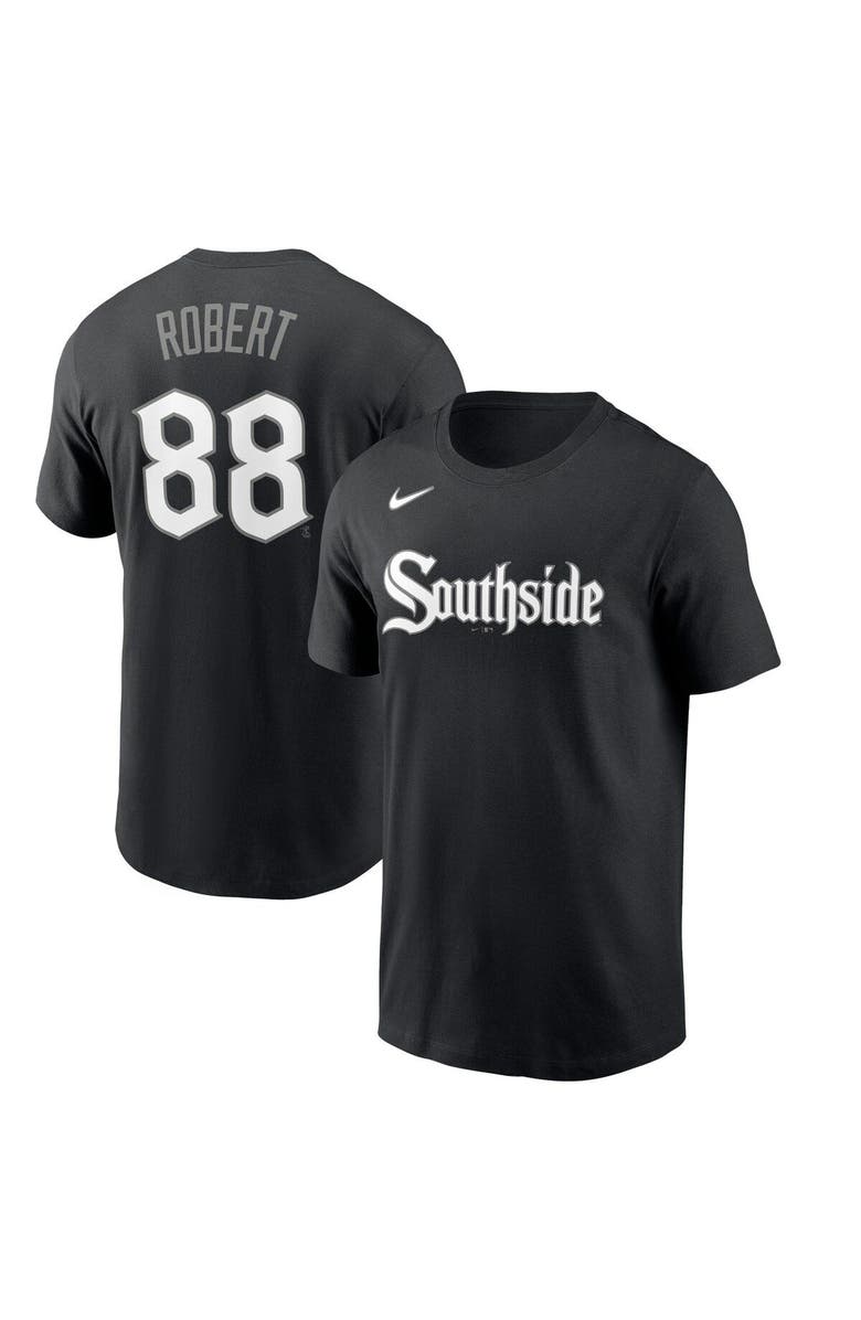 Nike Men's Nike Luis Robert Jr. Black Chicago White Sox City Connect Name & Number T-Shirt, Main, color, 
