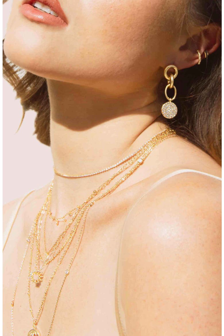 Box Chain Choker Necklace, Alternate, color, GOLD