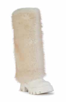 AZALEA WANG Ahsoka Faux Shearling Lug Sole Boot