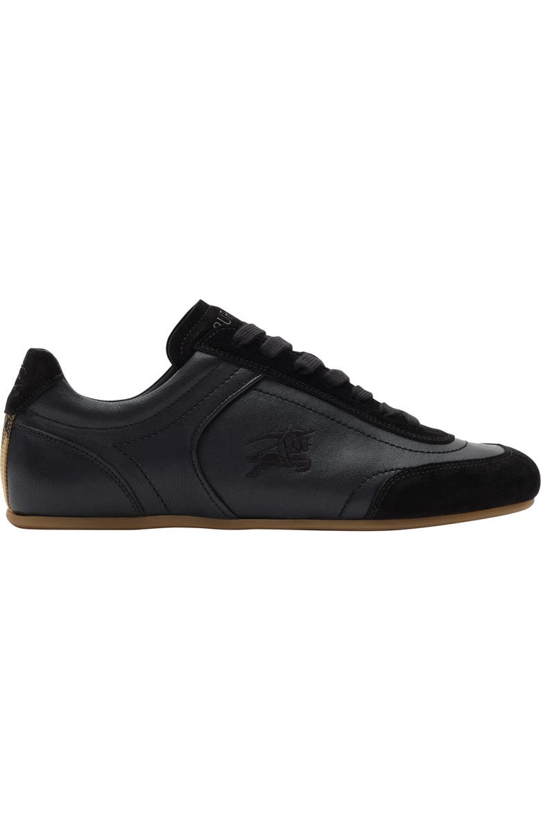 Burberry Leather Knight Runner Sneakers, Main, color, Black