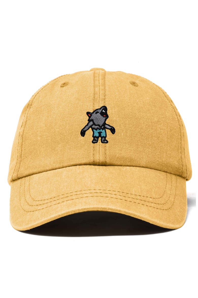 Werewolf Embroidered Dad Hat, Main, color, Washed Gold