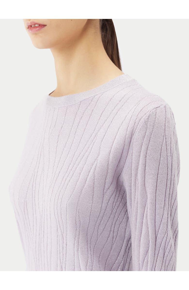 GOBI Mongolian Cashmere Cashmere Silk Sweater with Silver Threading, Alternate, color, Orchid Tint