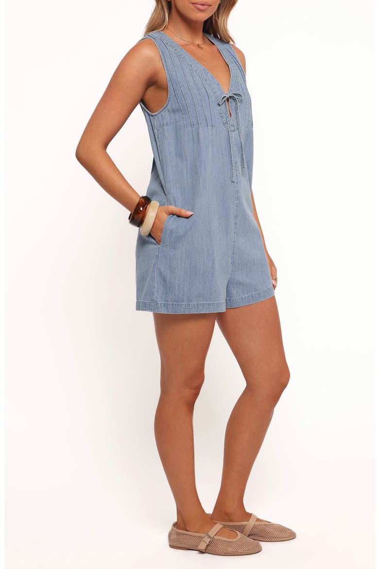 Marilla Sleevveless Cotton Romper, Alternate, color, LIGHT DENIM