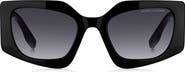 Marc Jacobs 53mm Gradient Rectangular Sunglasses