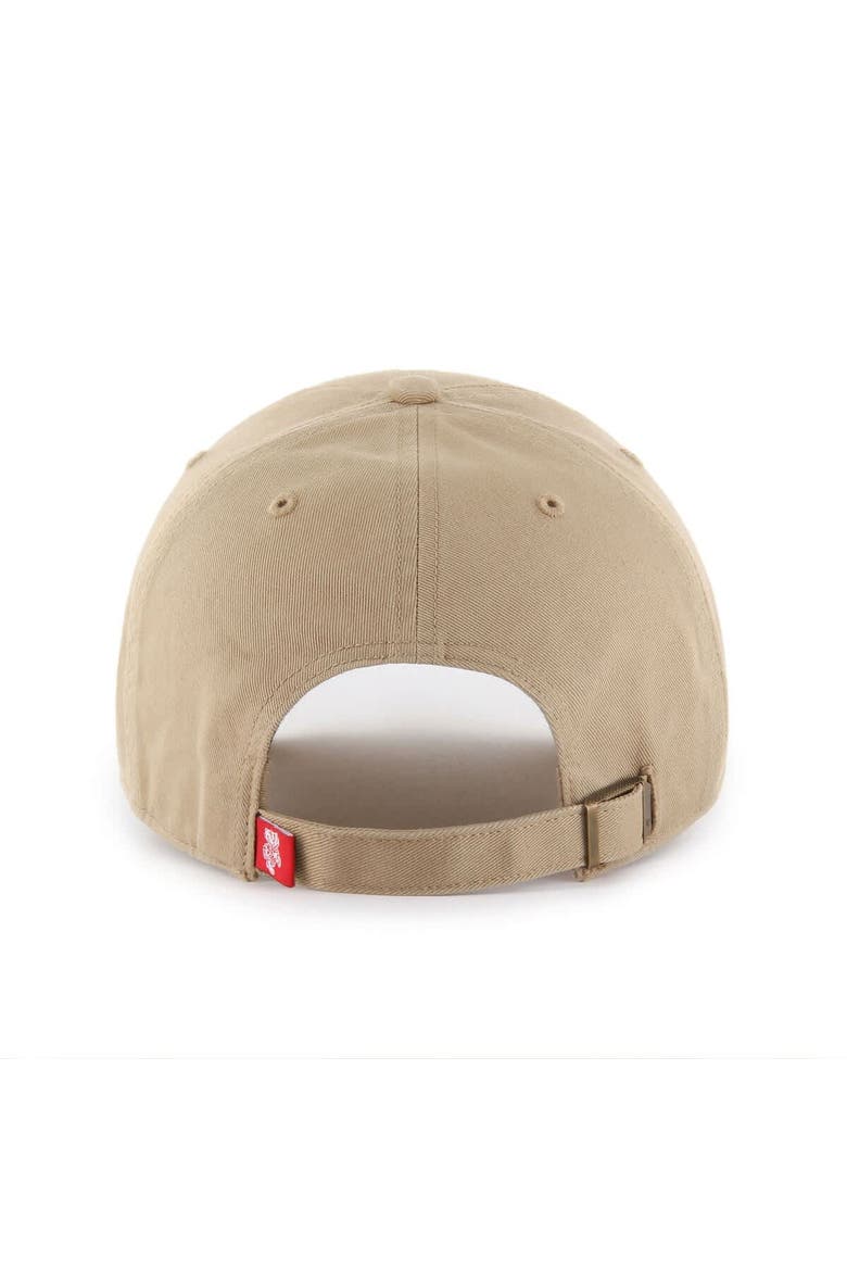 Men's '47 Khaki Wisconsin Badgers Vault Clean Up Adjustable Hat, Alternate, color, Khaki