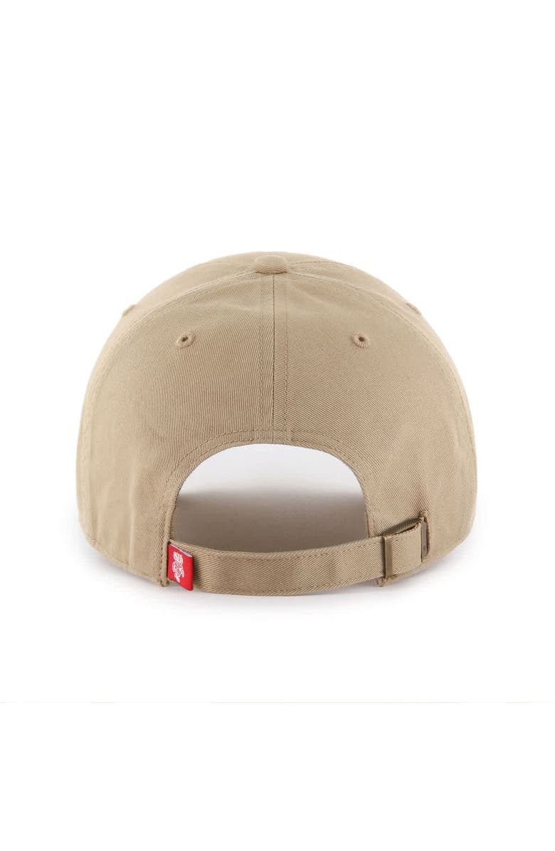 '47 Men's '47 Khaki Wisconsin Badgers Vault Clean Up Adjustable Hat, Alternate, color, 