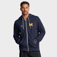 Jordan Brand Men's Jordan Brand Navy Michigan Wolverines 2025 Sideline Performance Full-Zip Hoodie