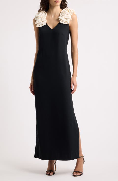 Roslind Flower Embellished Sleeveless Dress