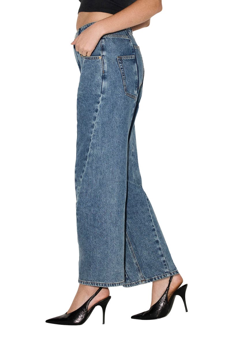 The Seamed Sydnee High Waist Straight Leg Jeans, Alternate, color, IMPERIAL BLUE