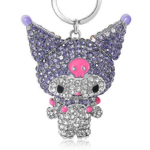 Hello Kitty Kuromi Crystal Keychain Bag Travel Charm In Metallic
