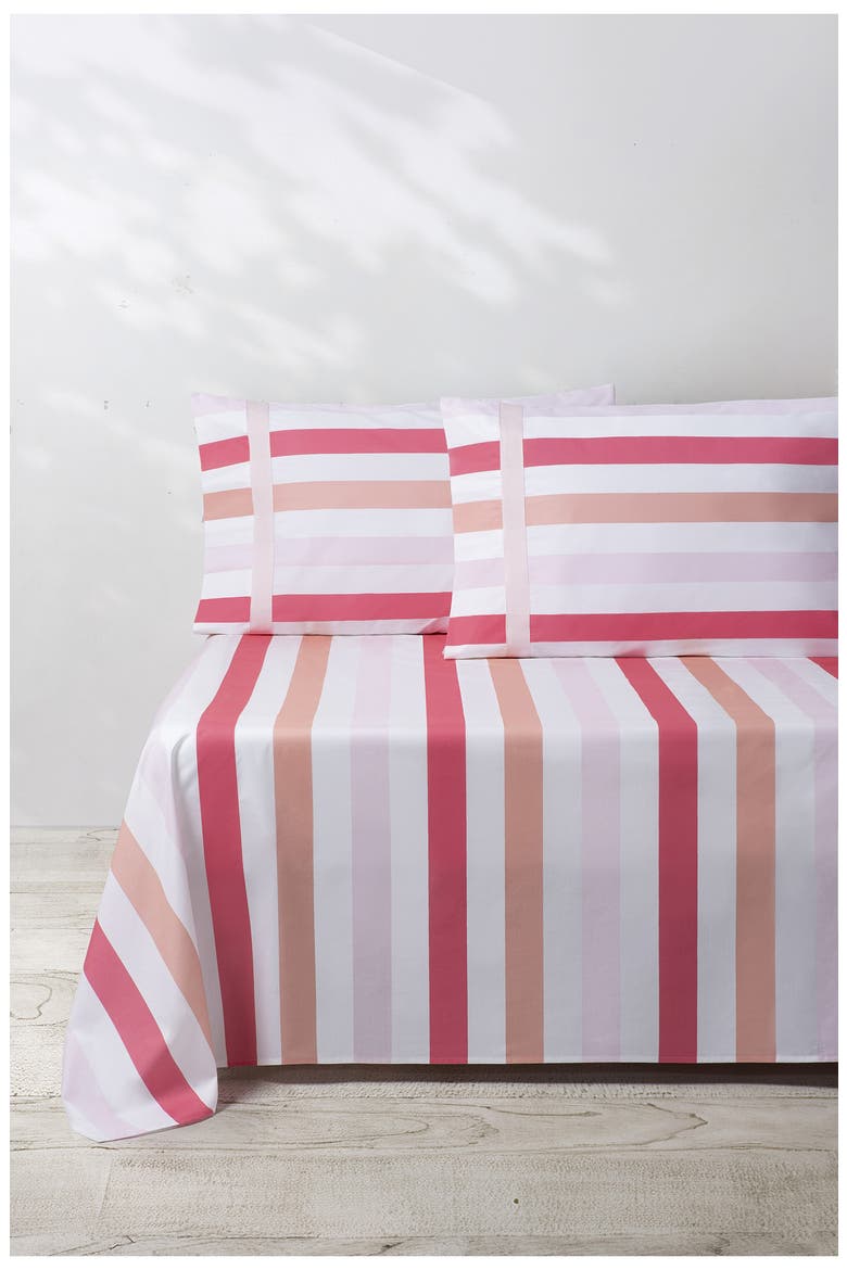 Set of Two Awning Stripe Pillow Sham, Alternate, color, PINK