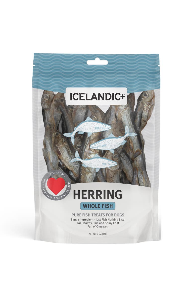 ICELANDIC+ Herring Whole Fish Dog Treat 3oz Bag, Main, color, Multicolored
