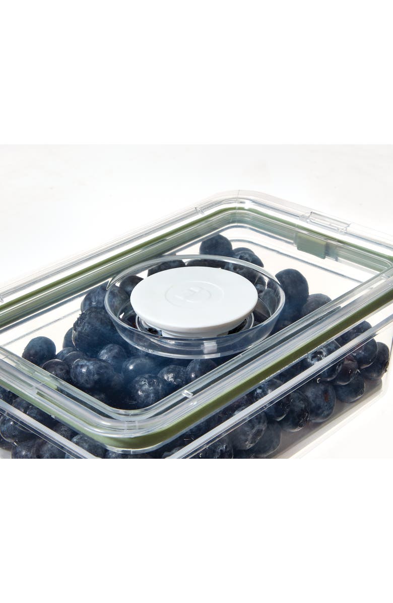 iDesign Medium Fridge Produce Bin with Drainage Tray - Set of 4 - Clear, Alternate, color, Clear