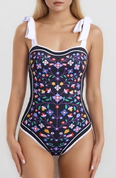 Jungle Puzzle Reversible One-Piece Swimsuit