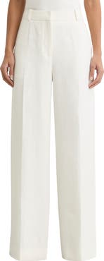 Reiss Alyx Linen Blend Wide Leg Trousers