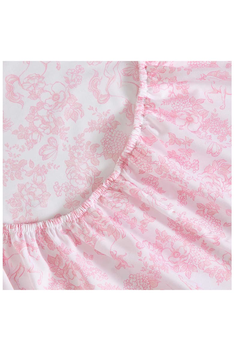 Toile Unicorn Microfiber Sheet Set, Alternate, color, PINK TOILE UNICORN