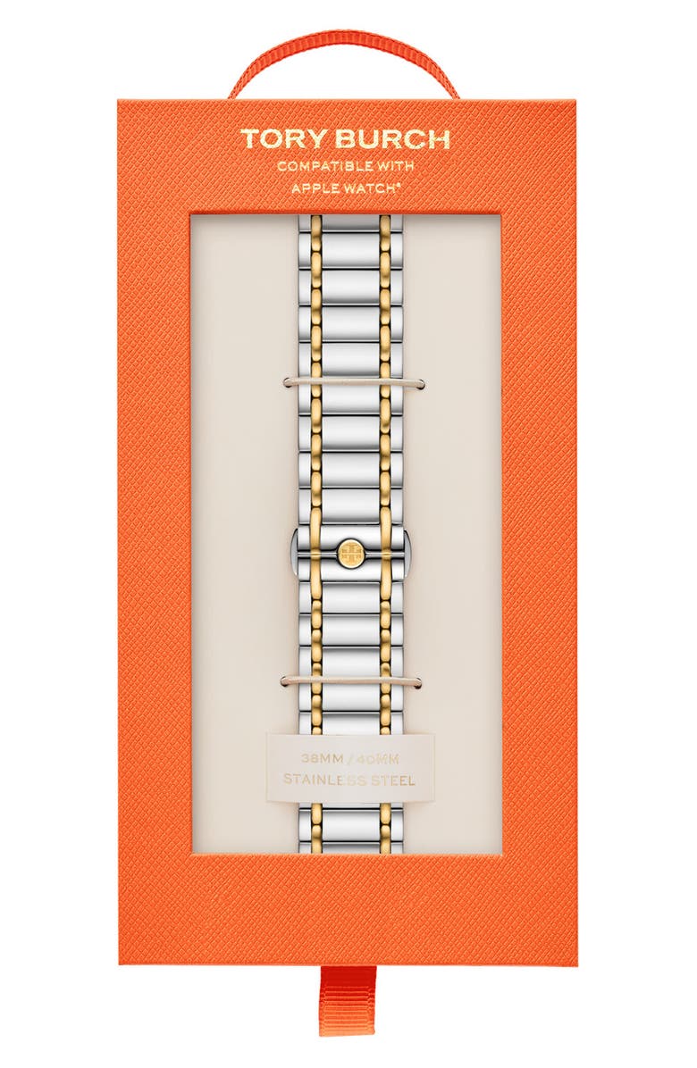 Tory Burch The Miller 20mm Apple Watch<sup>®</sup> Bracelet Watchband, Alternate, color, Two-Tone