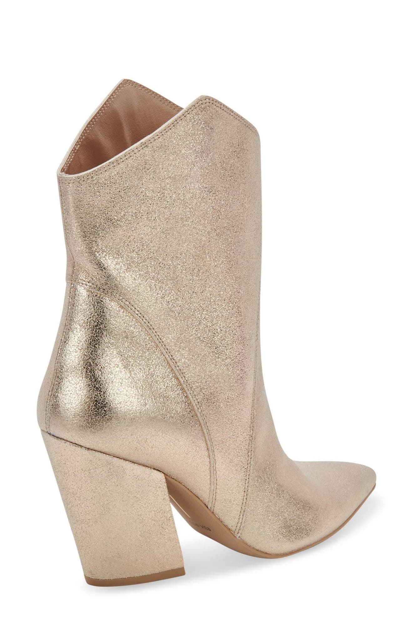 Nestly Western Boot, Alternate, color, LIGHT GOLD METALLIC SUEDE
