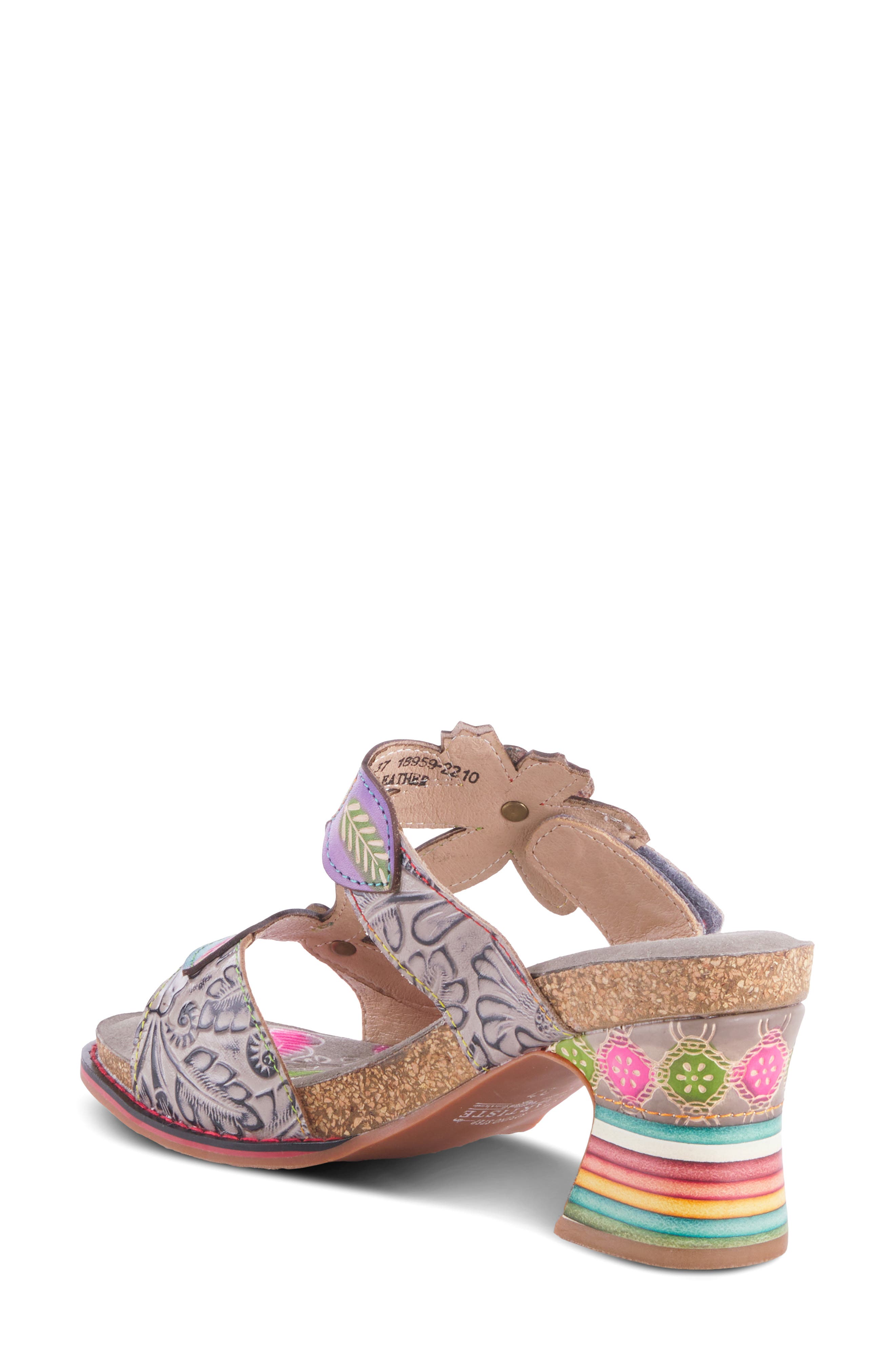 L'Artiste by Spring Step Rossie Floral Slide Sandal, Alternate, color, Grey Multi