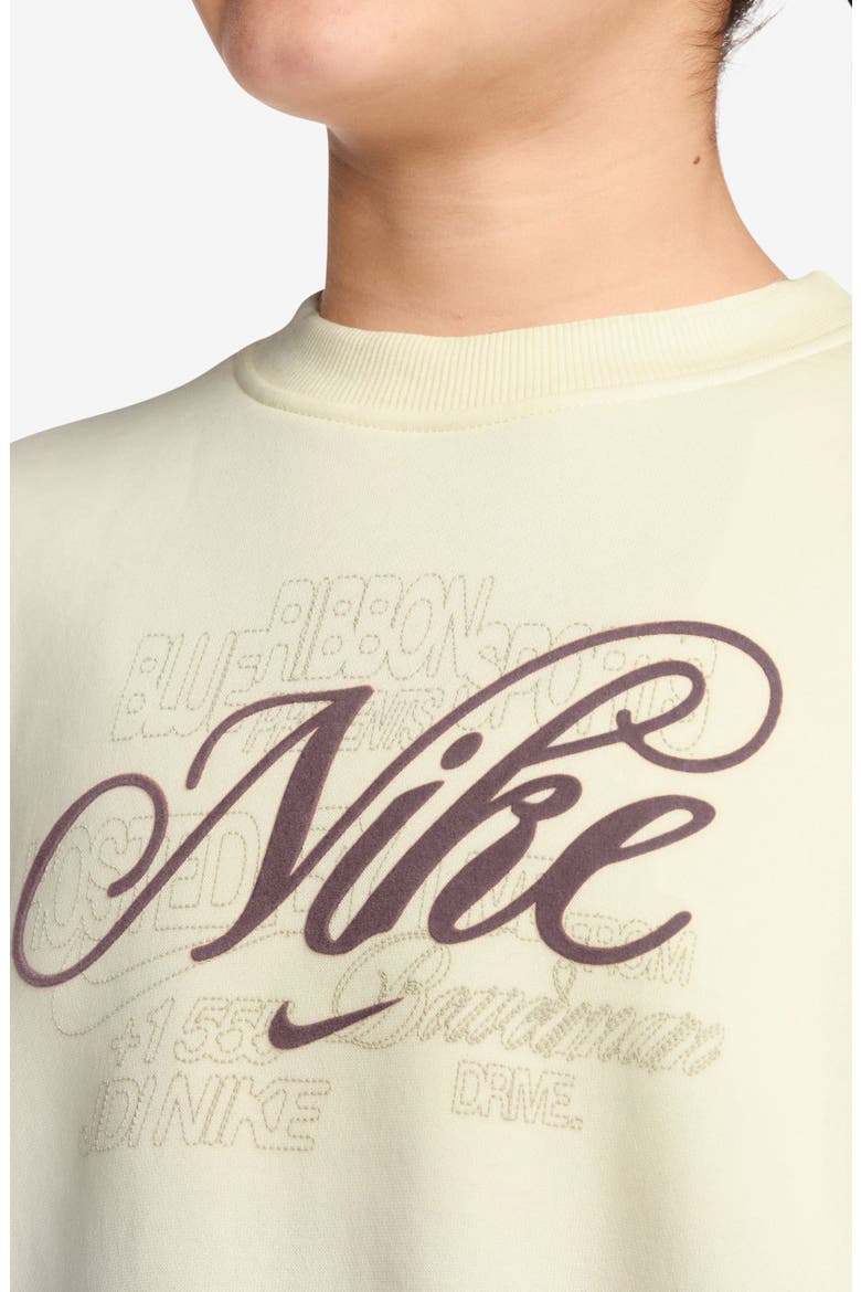 Kids' Nike Sportswear Club Fleece Sweatshirt, Alternate, color, SOFT PEARL