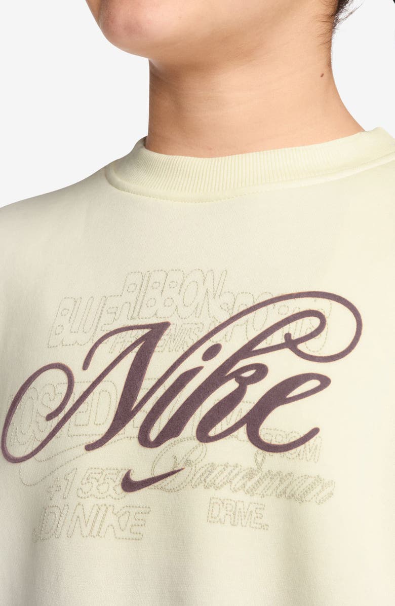 Nike Kids' Nike Sportswear Club Fleece Sweatshirt, Alternate, color, Soft Pearl