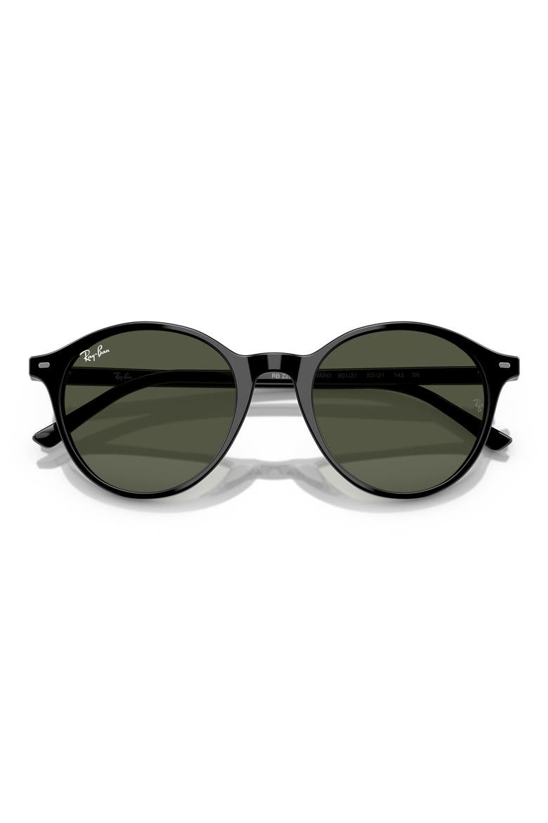 Phantos 53mm Round Sunglasses, Alternate, color, BLACK