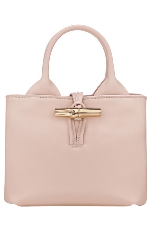Longchamp Extra Small Le Roseau Leather Bucket Bag In Pink