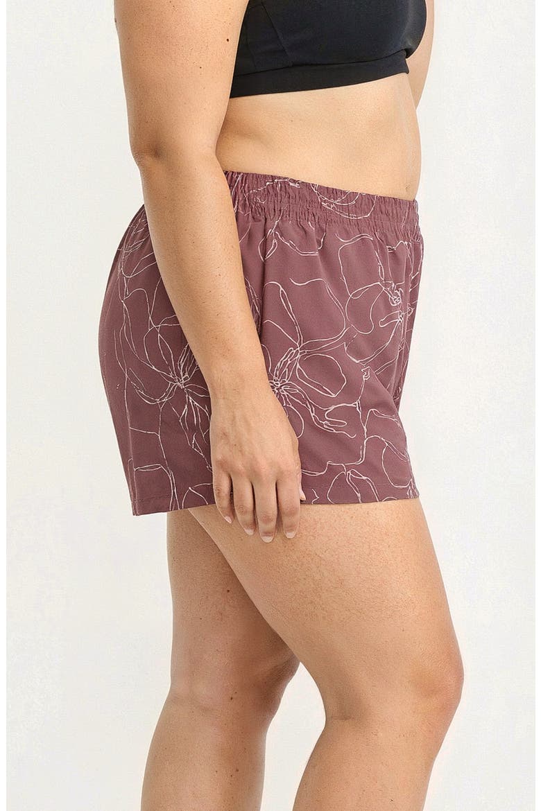 Plus Size Classic Fit Swim Shorts With Panty, Alternate, color, Floral Haze