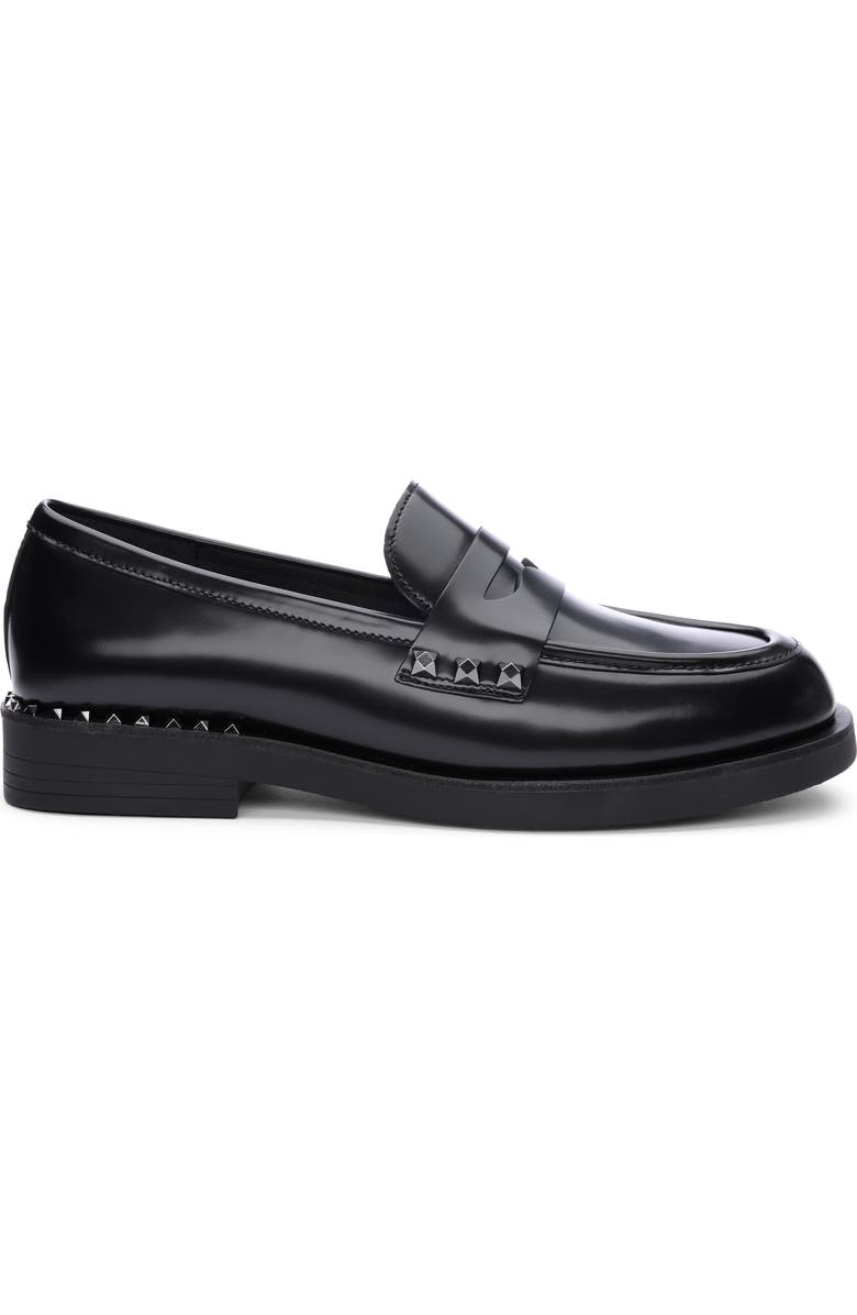 Ash Whisper Studs Leather Loafer, Alternate, color, Black