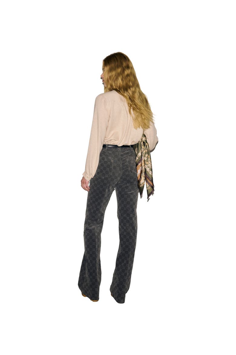 High-Rise Wide-Leg Jeans, Alternate, color, Charcoal