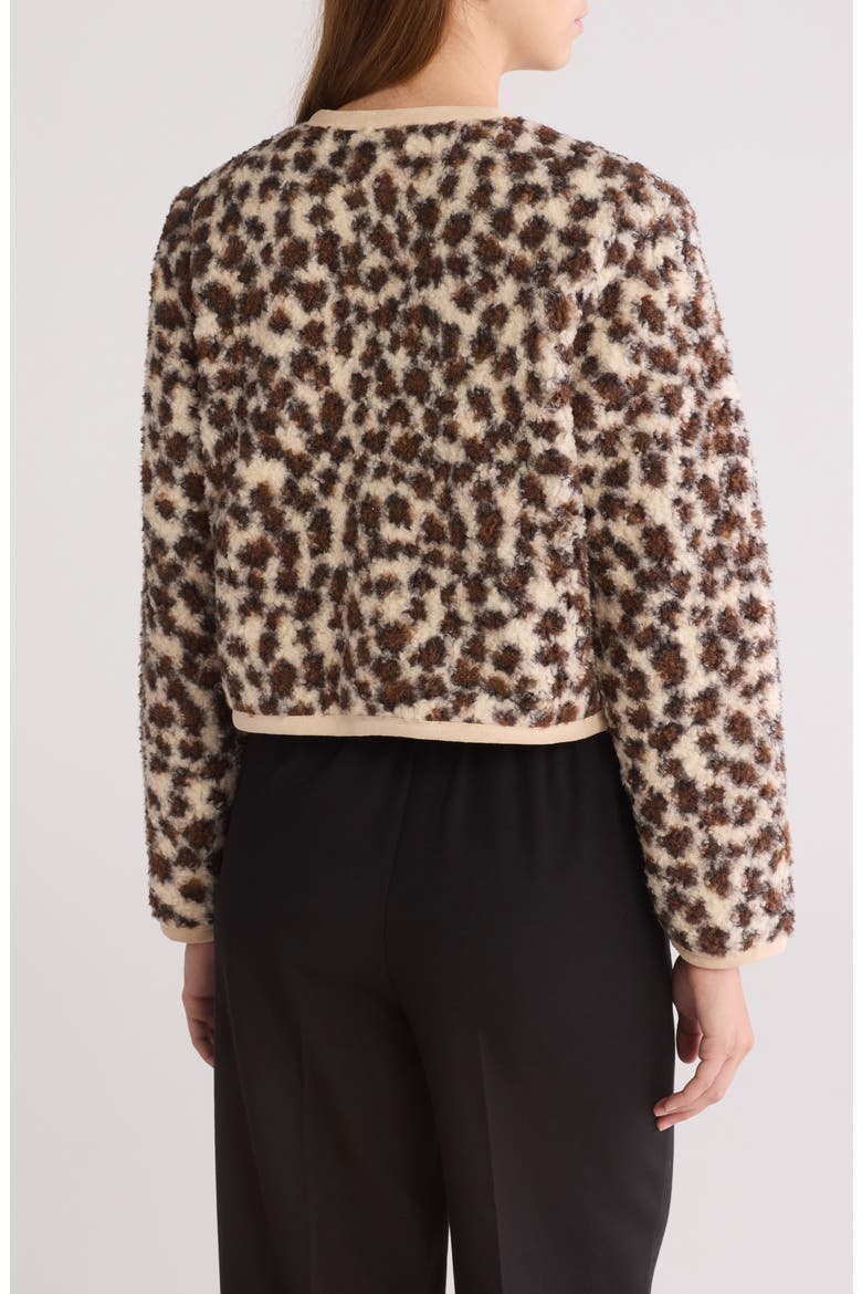 Leopard Faux Shearling Jacket, Alternate, color, IVORY MULTI