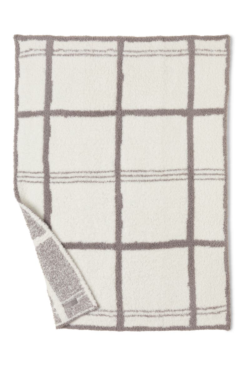 CozyChic® Windowpane Check Stroller Blanket, Alternate, color, CREAM/ BEACH ROCK