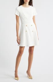eliza j dresses fit and flare Eliza J Sleeveless V Neck Fit & Flare Knee Length Dress