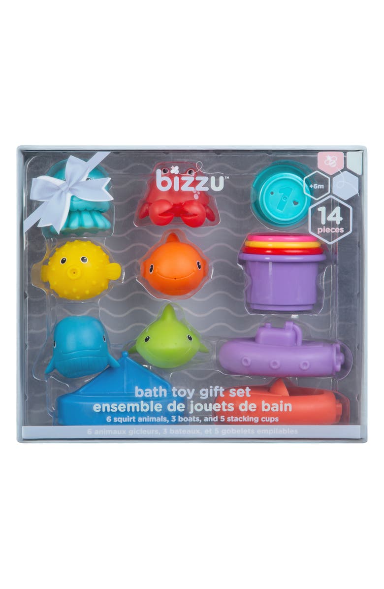 Bizzu 14-Piece Bath Toy Gift Set, Main, color,