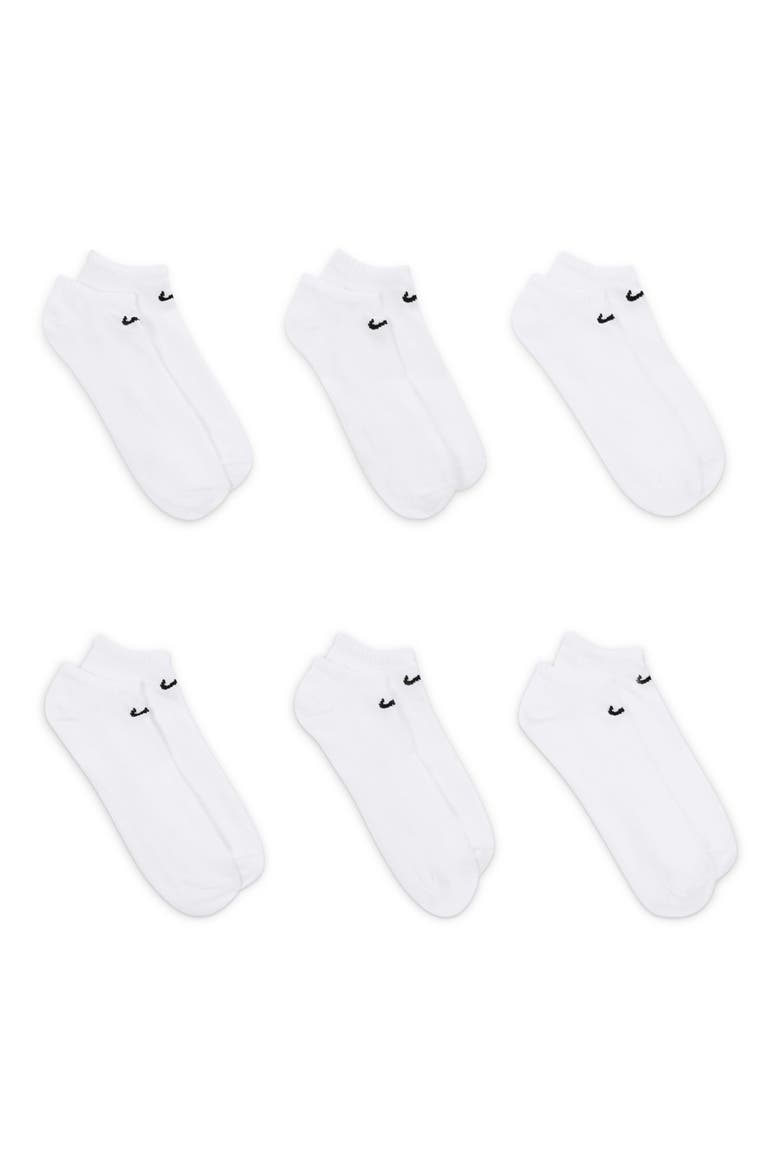 Everyday 6-Pack Lightweight Low Cut Socks, Alternate, color, WHITE/BLACK
