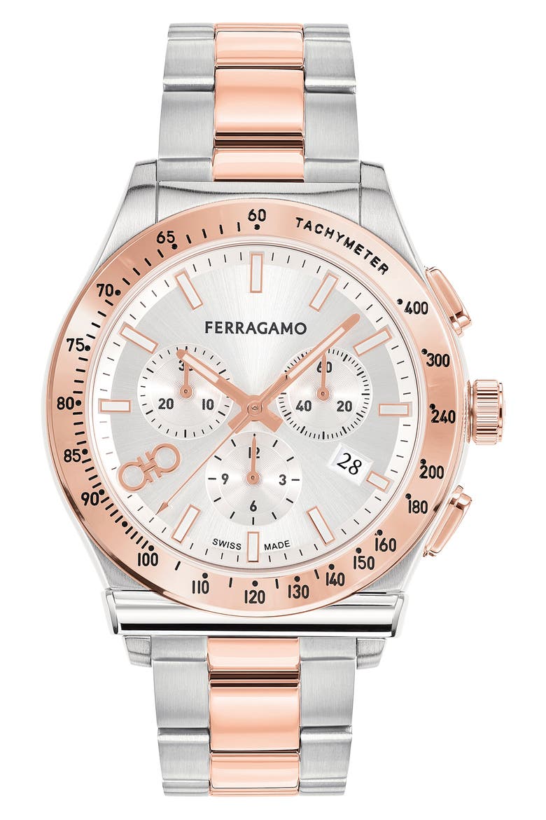 1927 Chronograph Bracelet Watch, 42mm, Main, color, TWO TONE