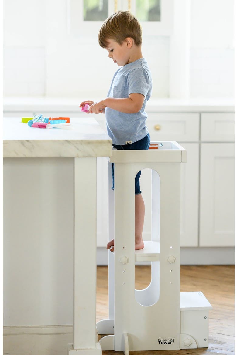 Explore & Store Learning Tower® Toddler Step Stool, Alternate, color, SOFT WHITE