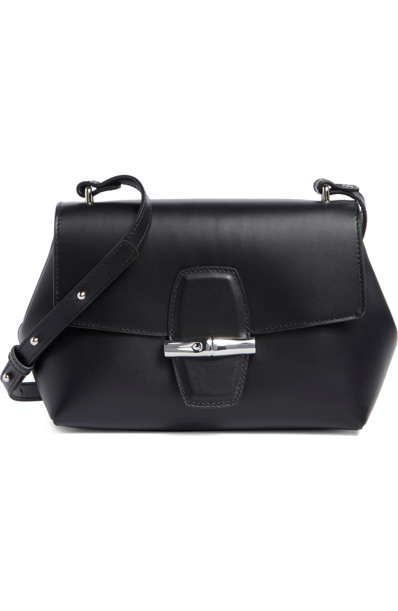 Longchamp Le Roseau Large Crossbody Bag, Main, color, Black