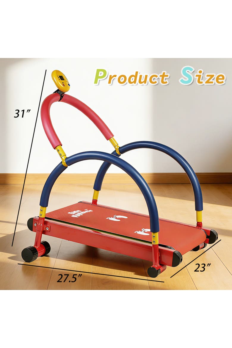 Kids Treadmill Red and Blue, Alternate, color, Red