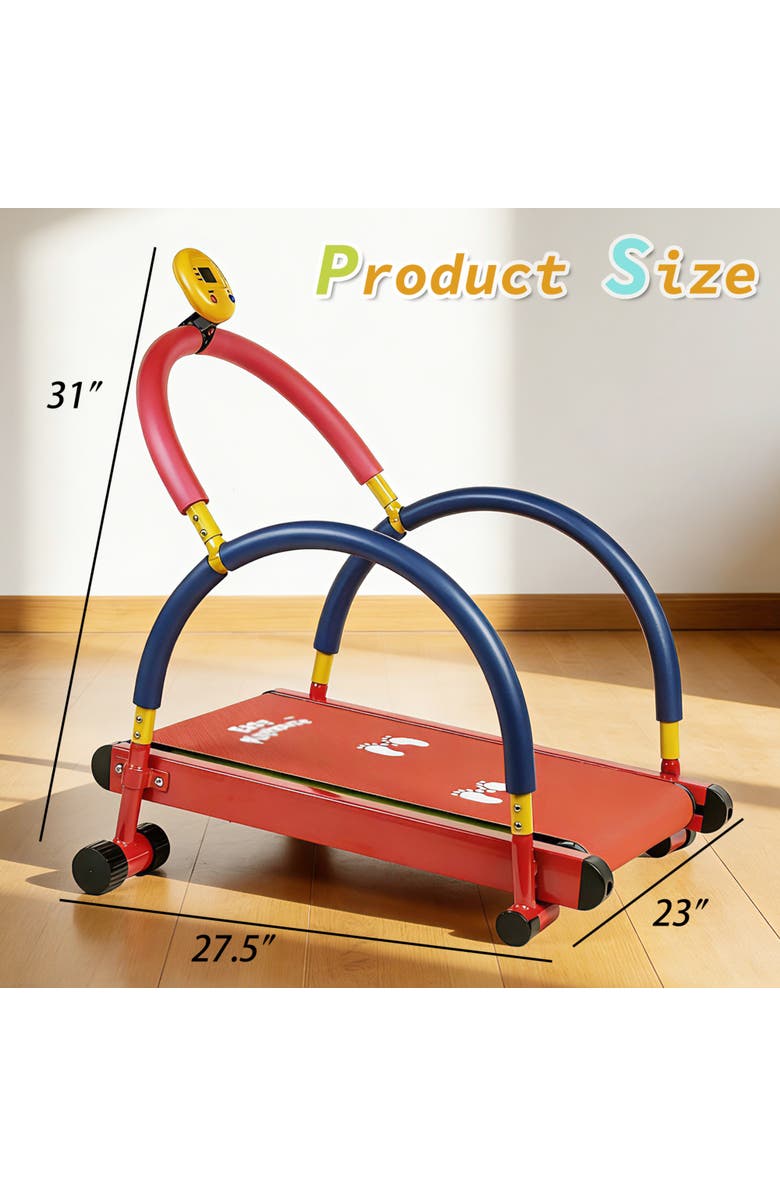Easy Playhouse Kids Treadmill Red and Blue, Alternate, color, Red