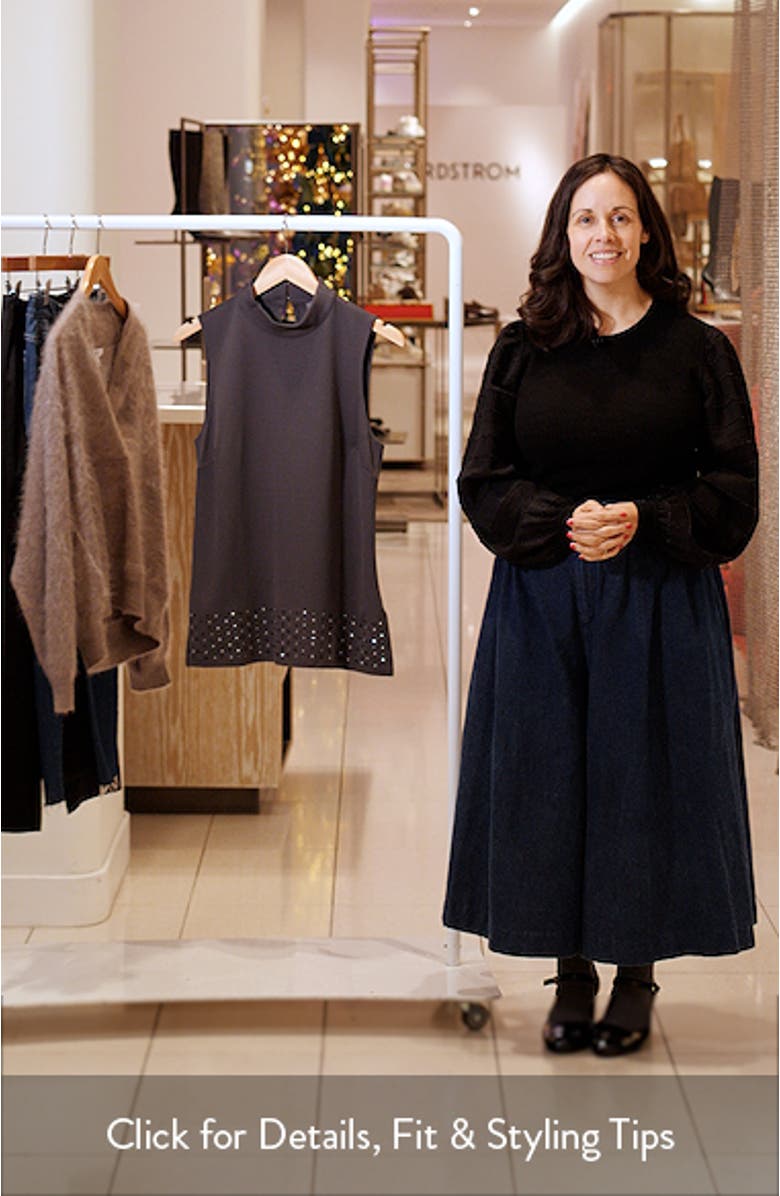 Bead Detail Mock Neck Top, sales video thumbnail