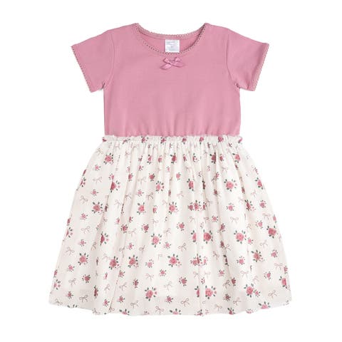 Rose Bow Short Sleeve Tutu Dress