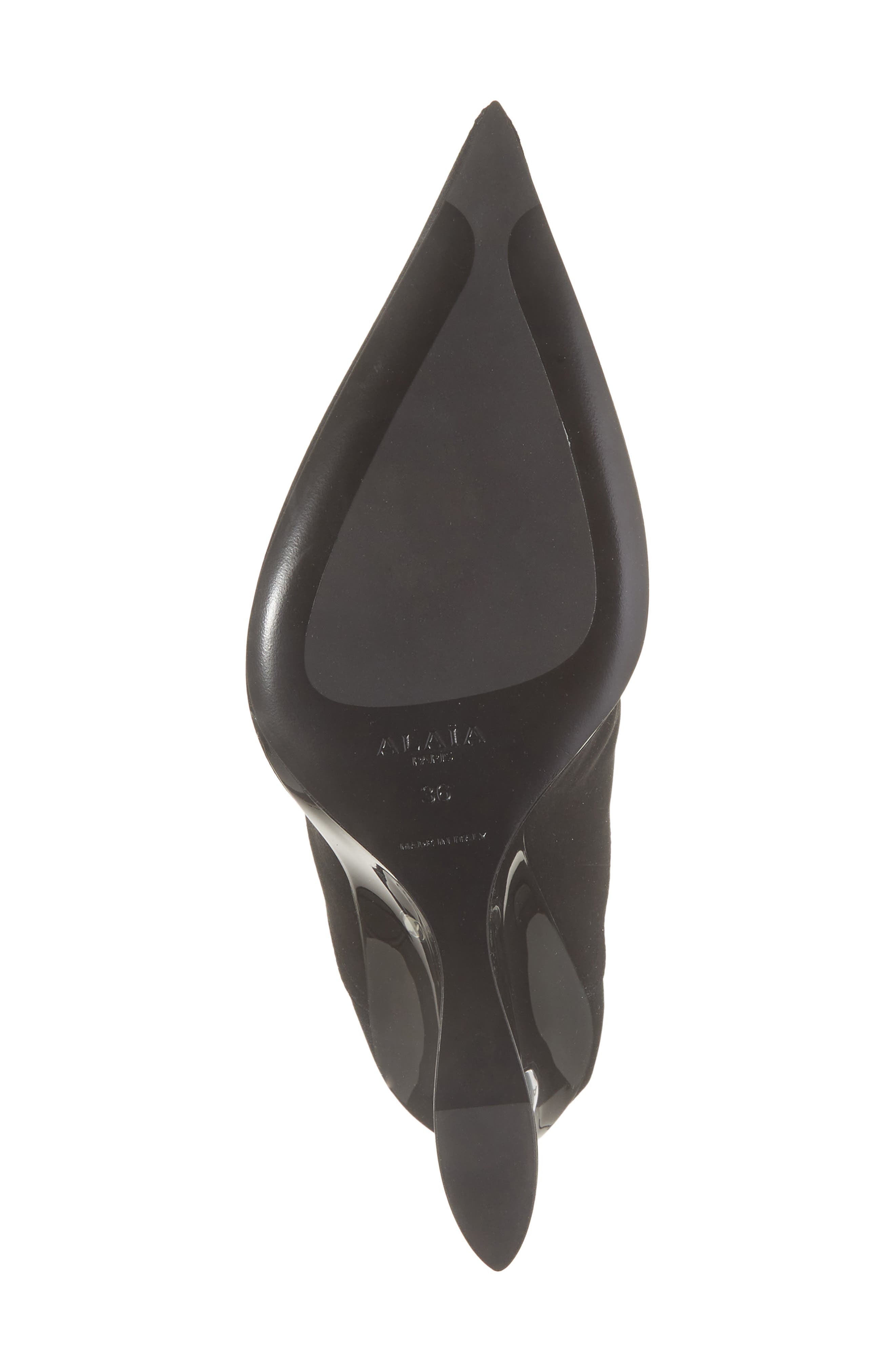 Alaïa Acrylic Wedge Mule, Alternate, color, Noir